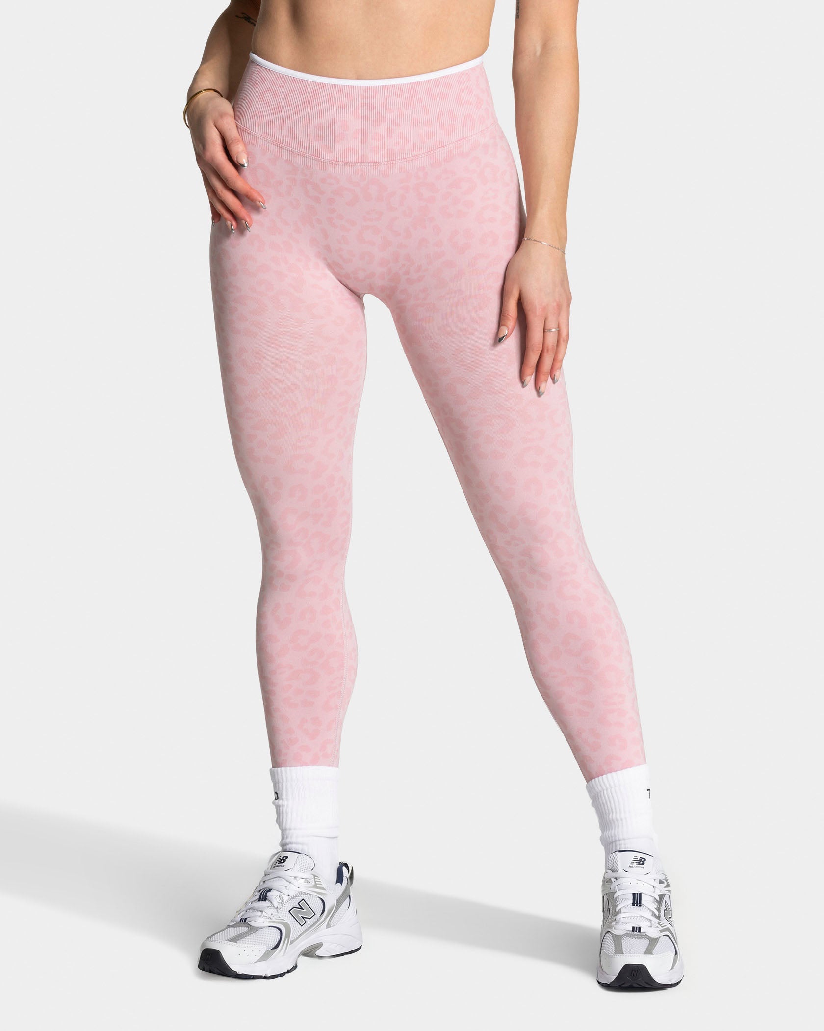 Contrastline Sculpt Scrunch Leggings "Leo Rosa"