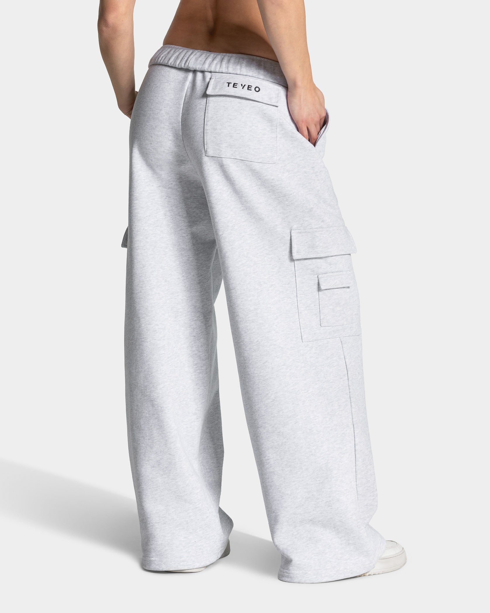 Lift Wide Leg Cargo Jogger "Weiß Meliert"