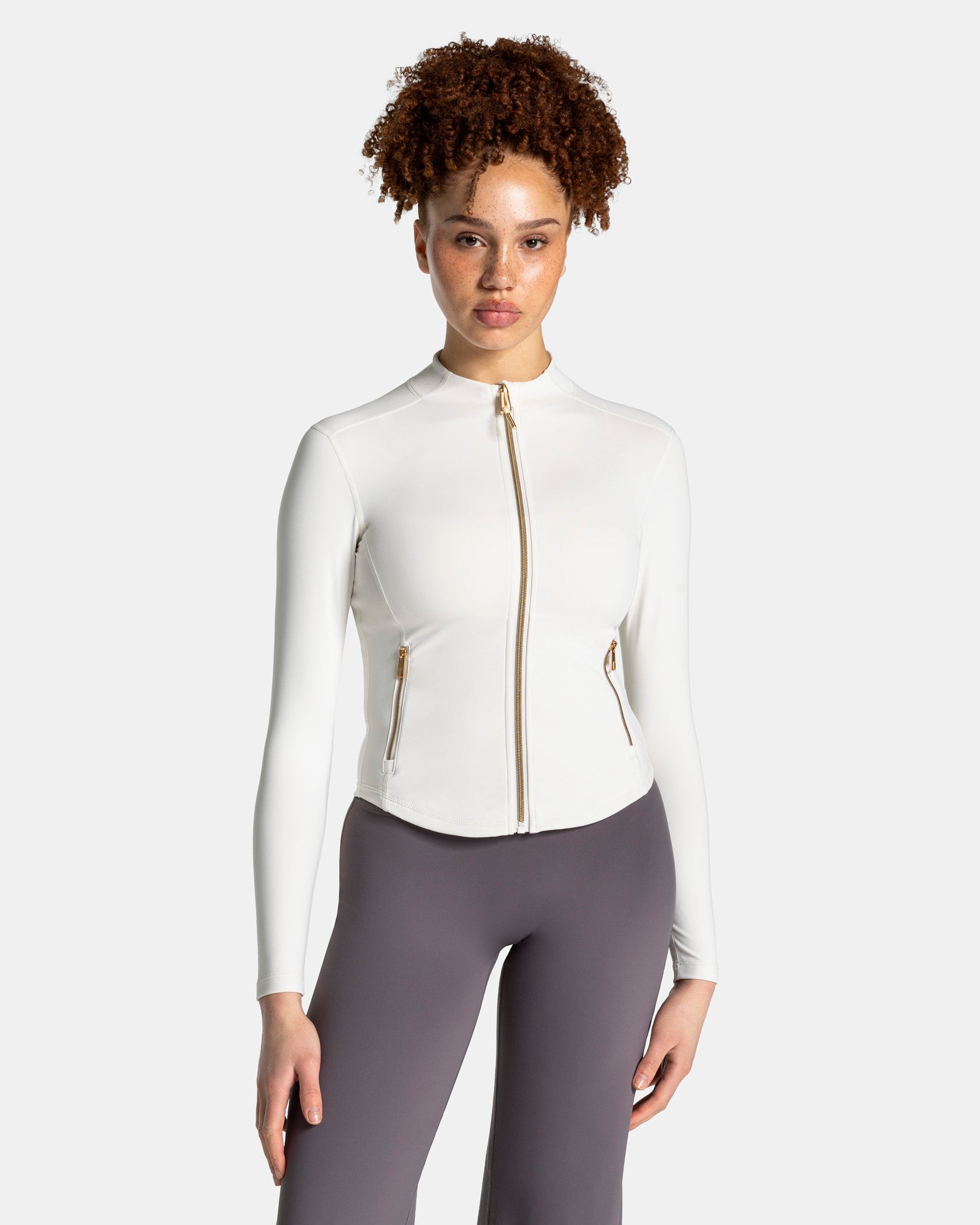 Allrounder Shaping Zip Jacke "Off White - Gold"