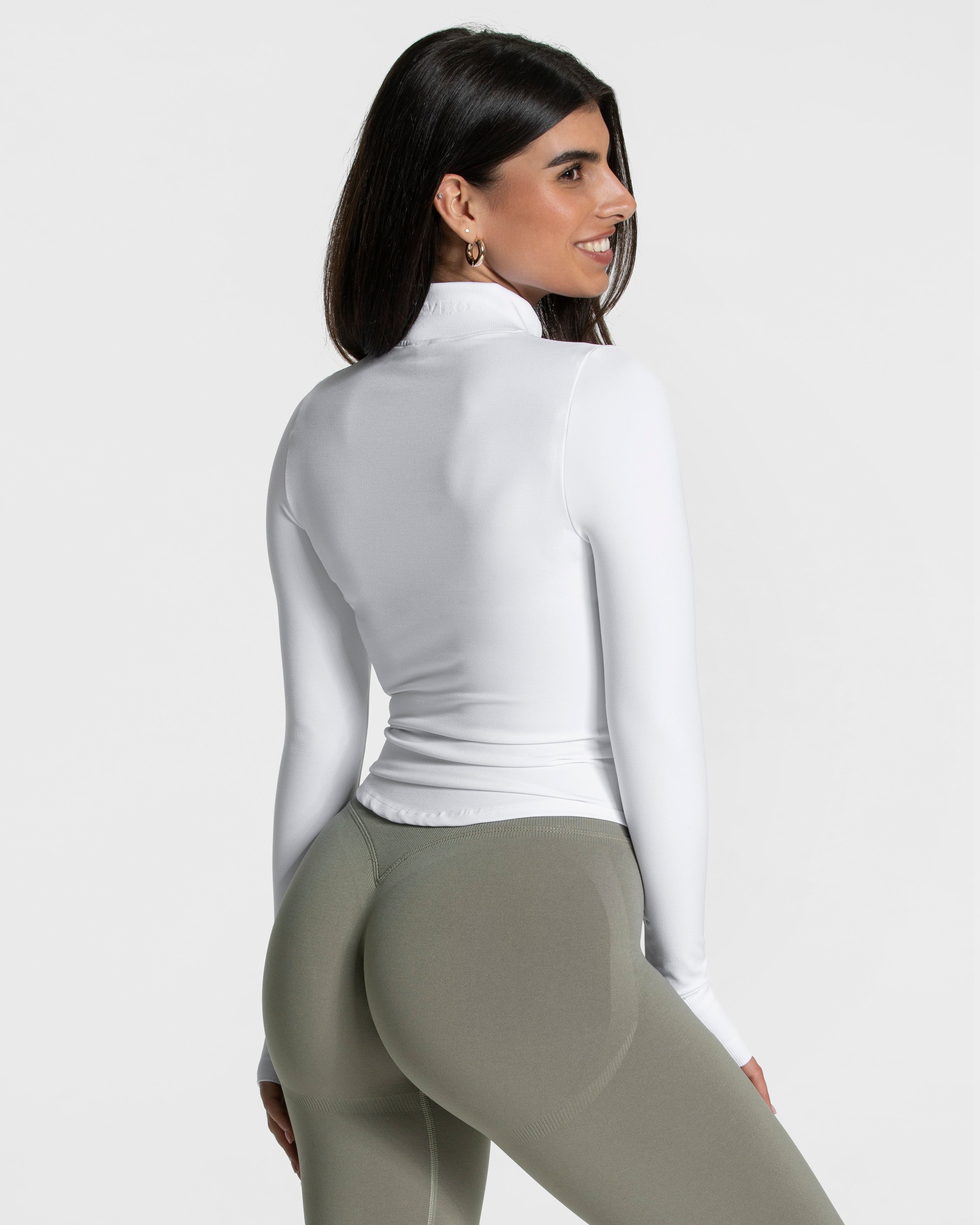 Femme Shaping Zip Jacke "Weiß"